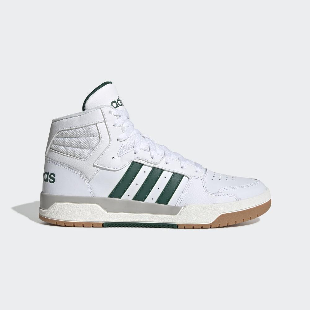 Adidas Men's Entrap Mid Basketball Shoes White/Green/Grey Ireland EG4308